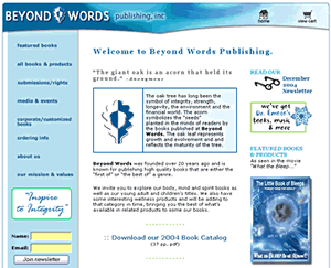 Design Web Magic web design portfolio - Beyond Words Publishing