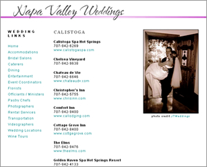 Design Web Magic web design portfolio - Napa Valley Weddings